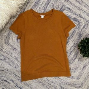 J. Crew Short Sleeve Sweater Tee Deep Copper Med